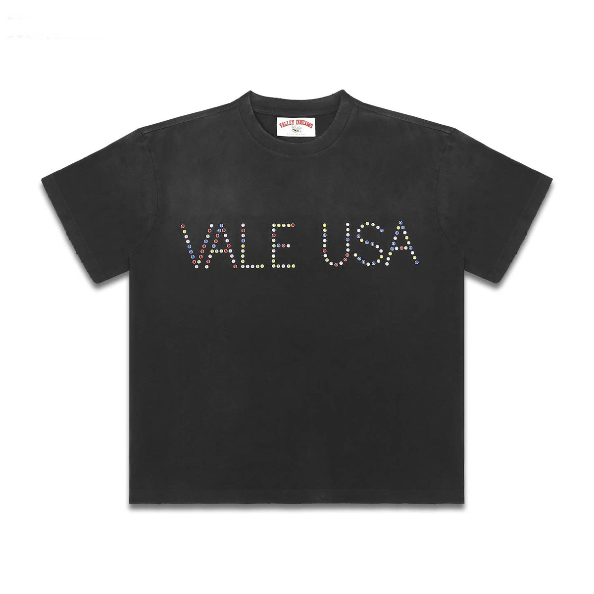 Vale Forever Rhinestone Vale Usa Vintage Black T Shirt