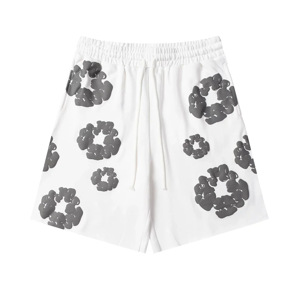 Denim Tears Cotton Wreath White Grey Unisex Sweat Shorts