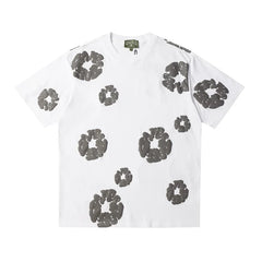 Denim Tears Cotton Wreath White Grey Unisex Short Sleeve T Shirt
