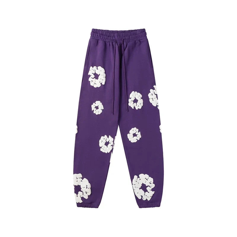 Denim Tears Kapok Foam Print Jogger Pants Purple Streetwear Trousers